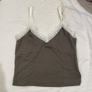 H&M lace trim top
